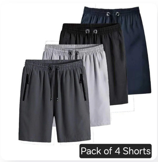 Combo of 4 Men's Stretchable Cotton Shorts for summers ☀️(₹249/piece)